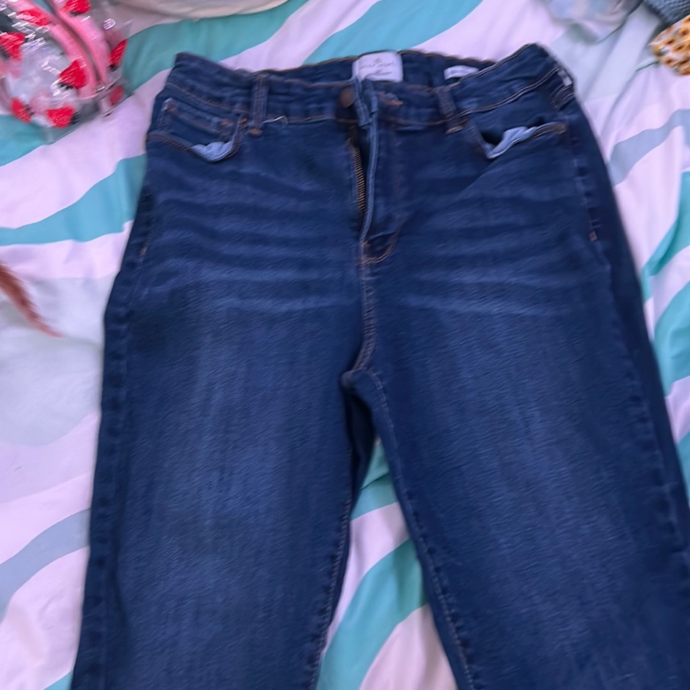 blue jean high rise skinny